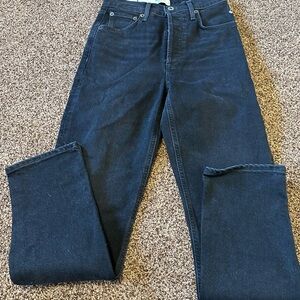 Agolde Dark Indigo Straight Jeans